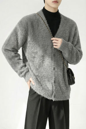 ラメシャギーニットカーディガン