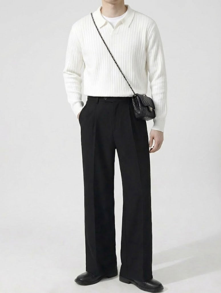 リブニットポロロングスリープ