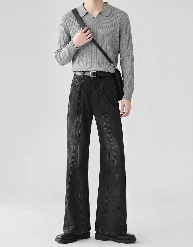 リブニットポロロングスリープ