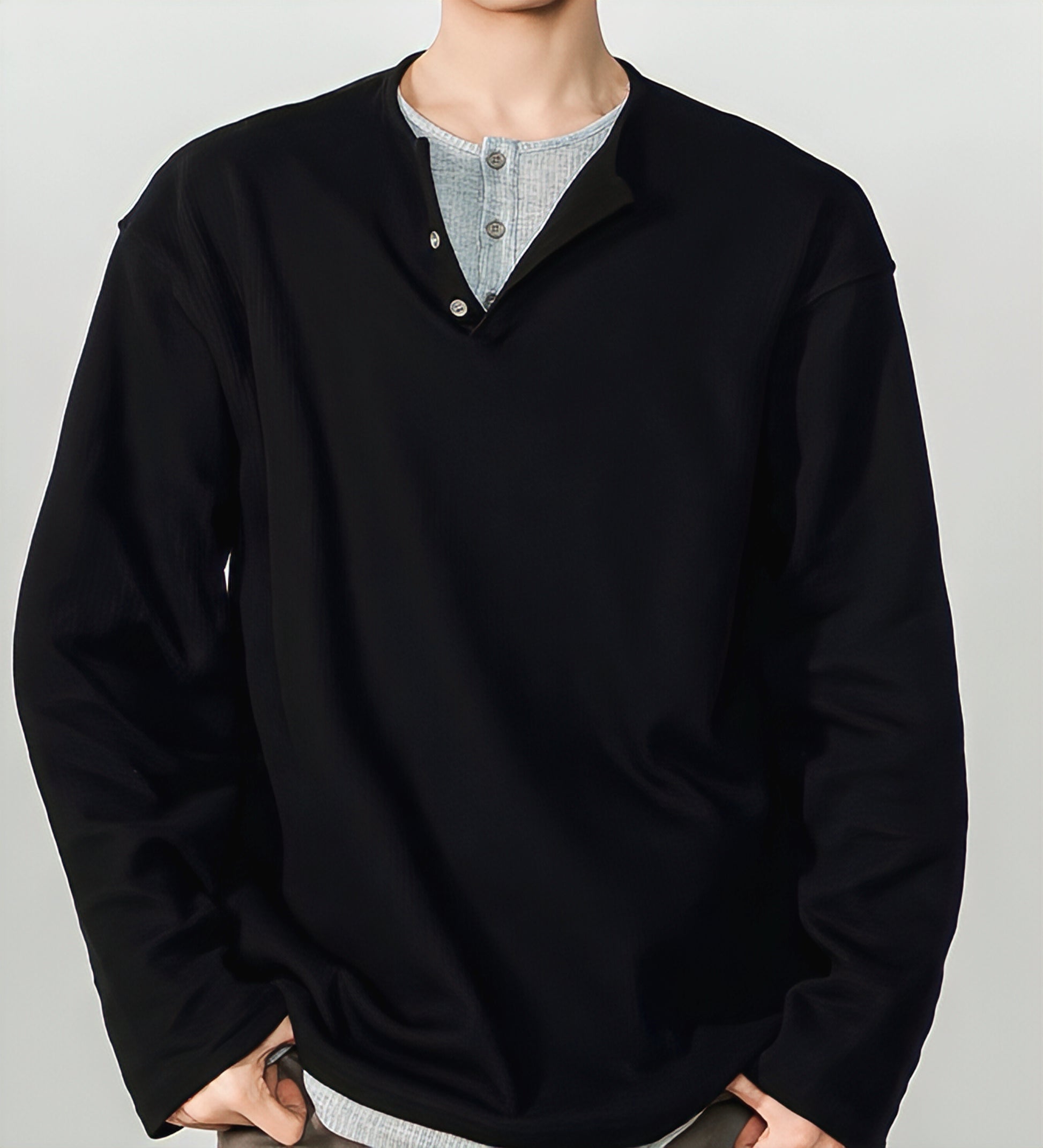 ルーズワッフルヘンリーロングティー