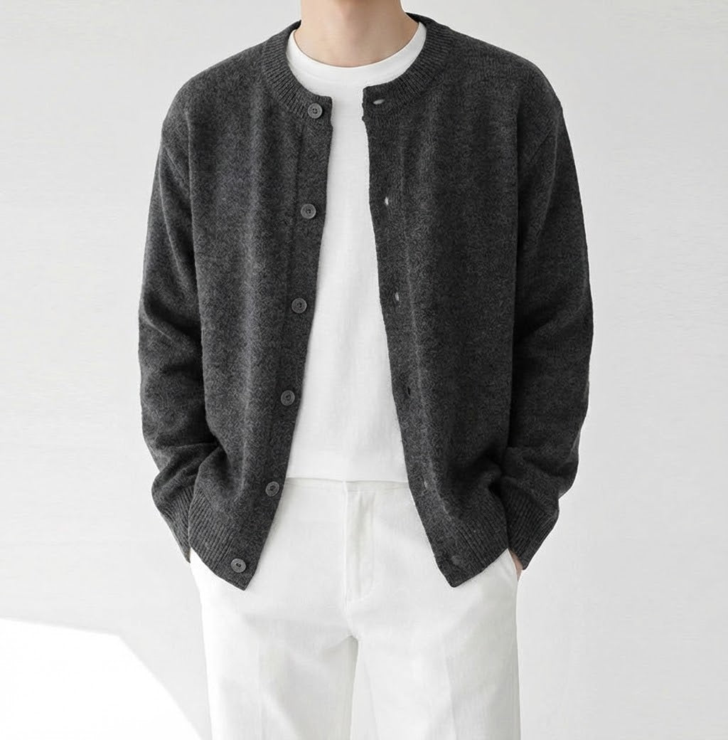 クルーネックカーディガン