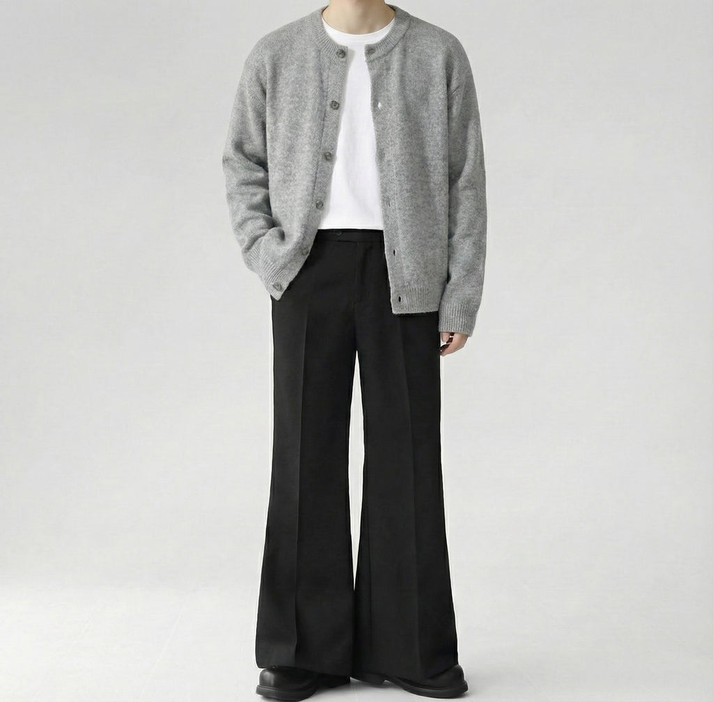 クルーネックカーディガン