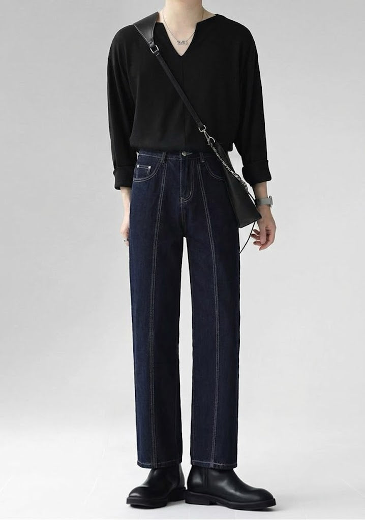 クリーンストレートデニムパンツ