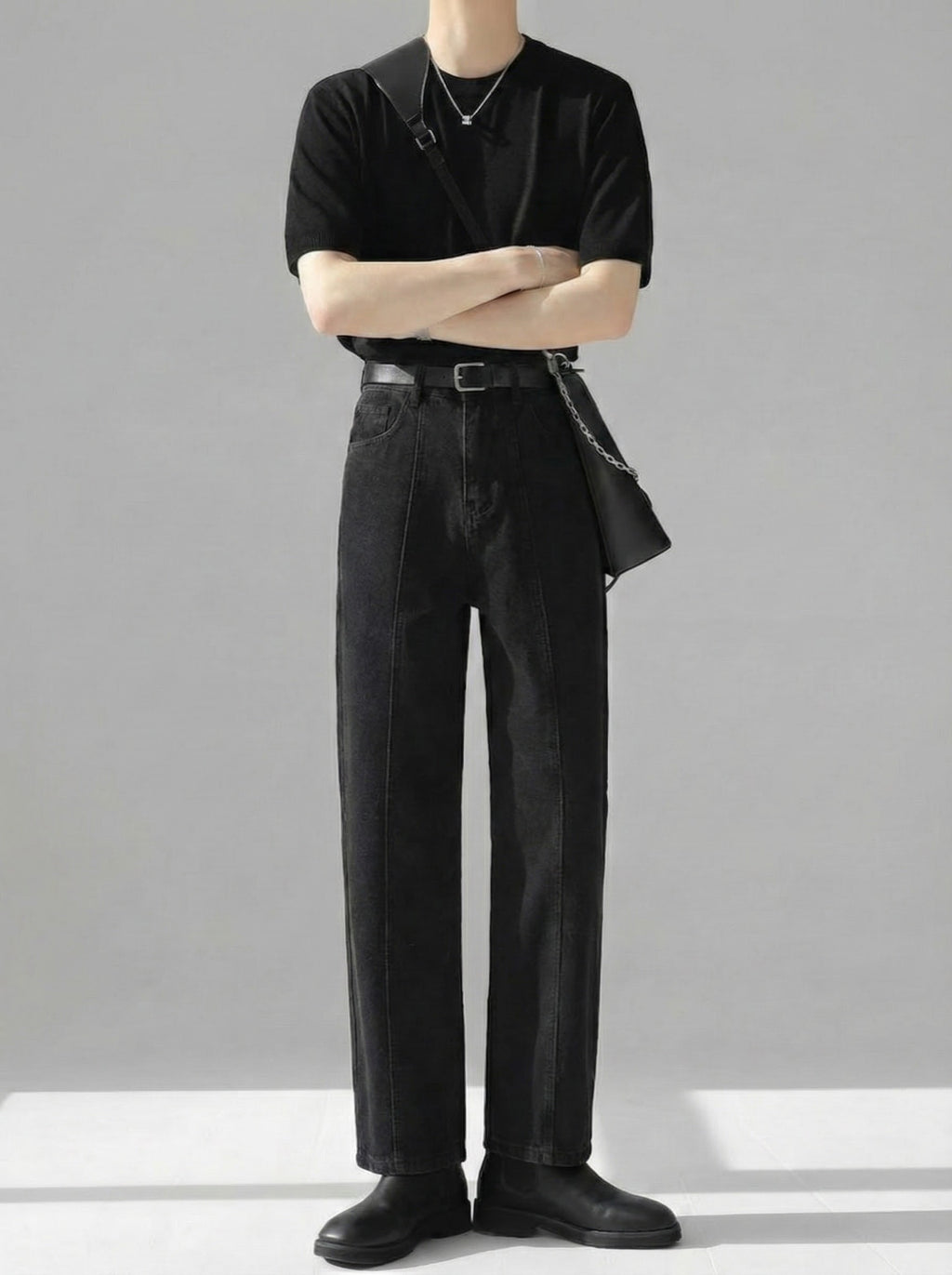 クリーンストレートデニムパンツ
