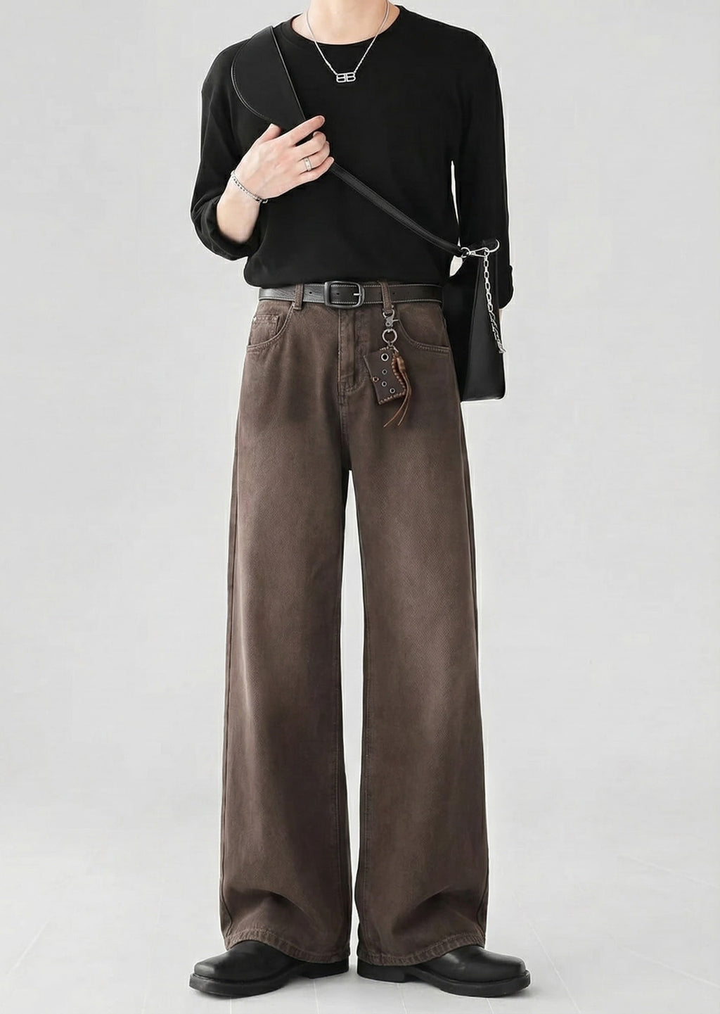 ブラウンワイドパンツ