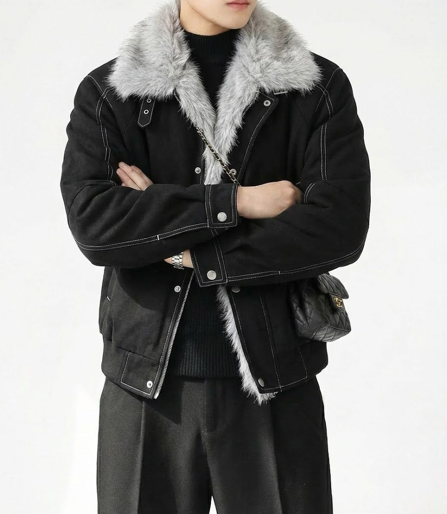 ソフトファーカラーブルゾン