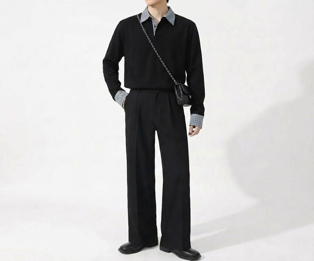 レイヤードコントラストポロトップ