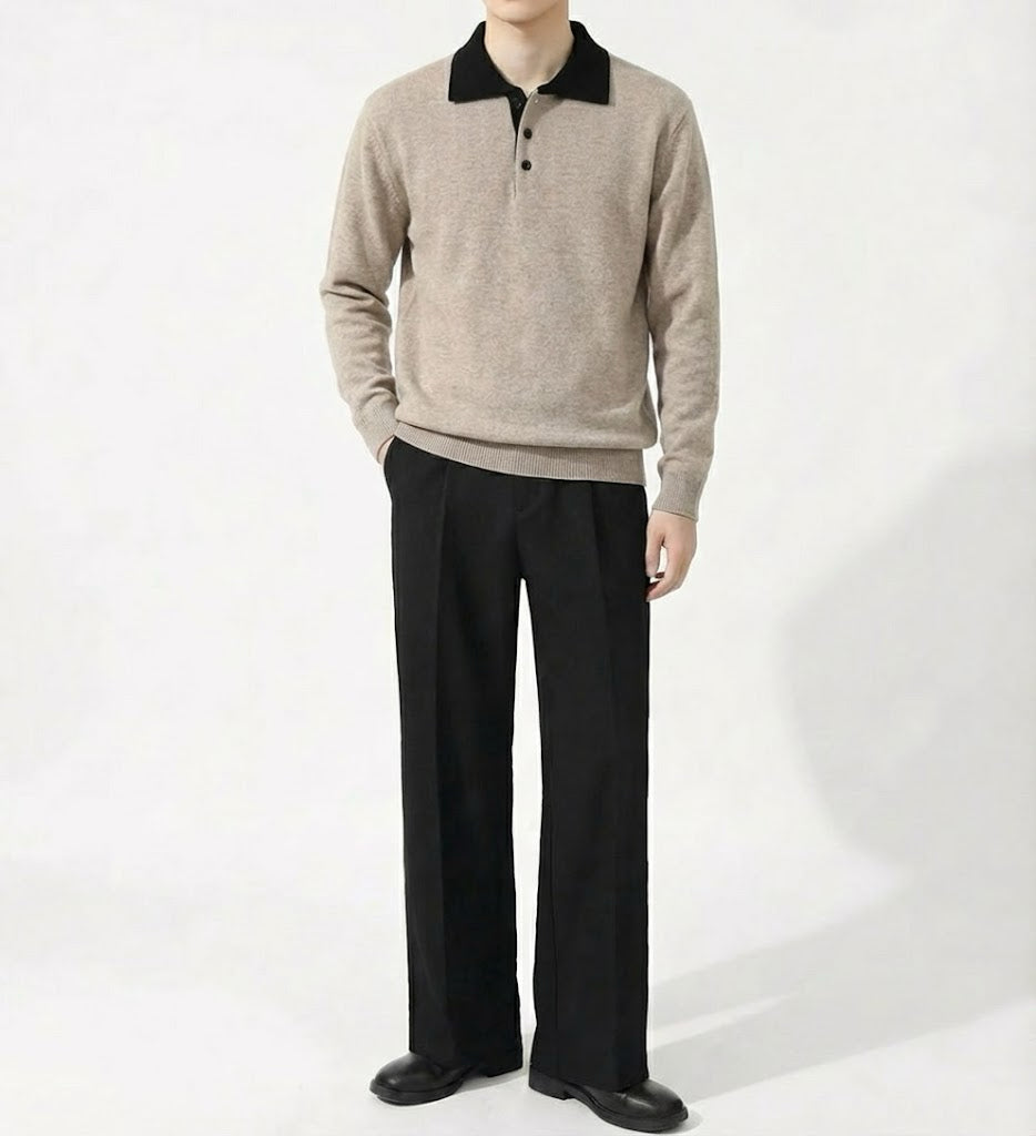 クラシックコントラストポロニット