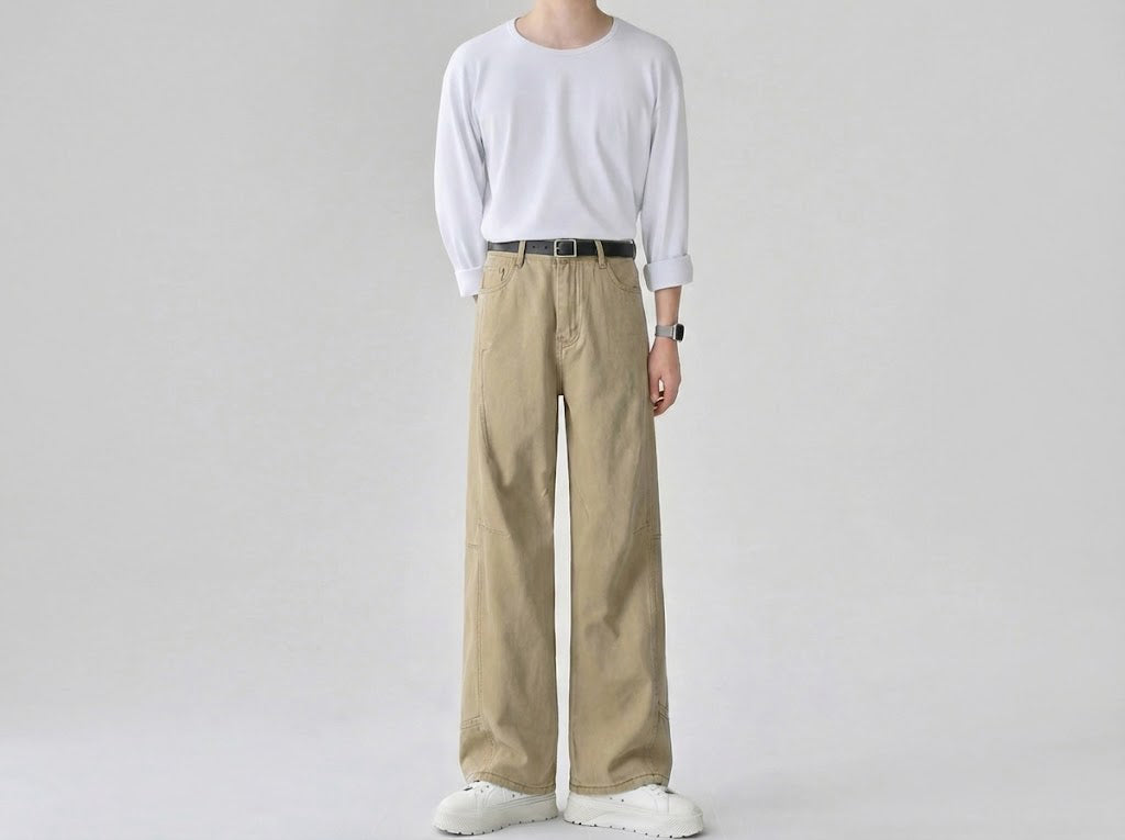 サンドワイドストレートパンツ