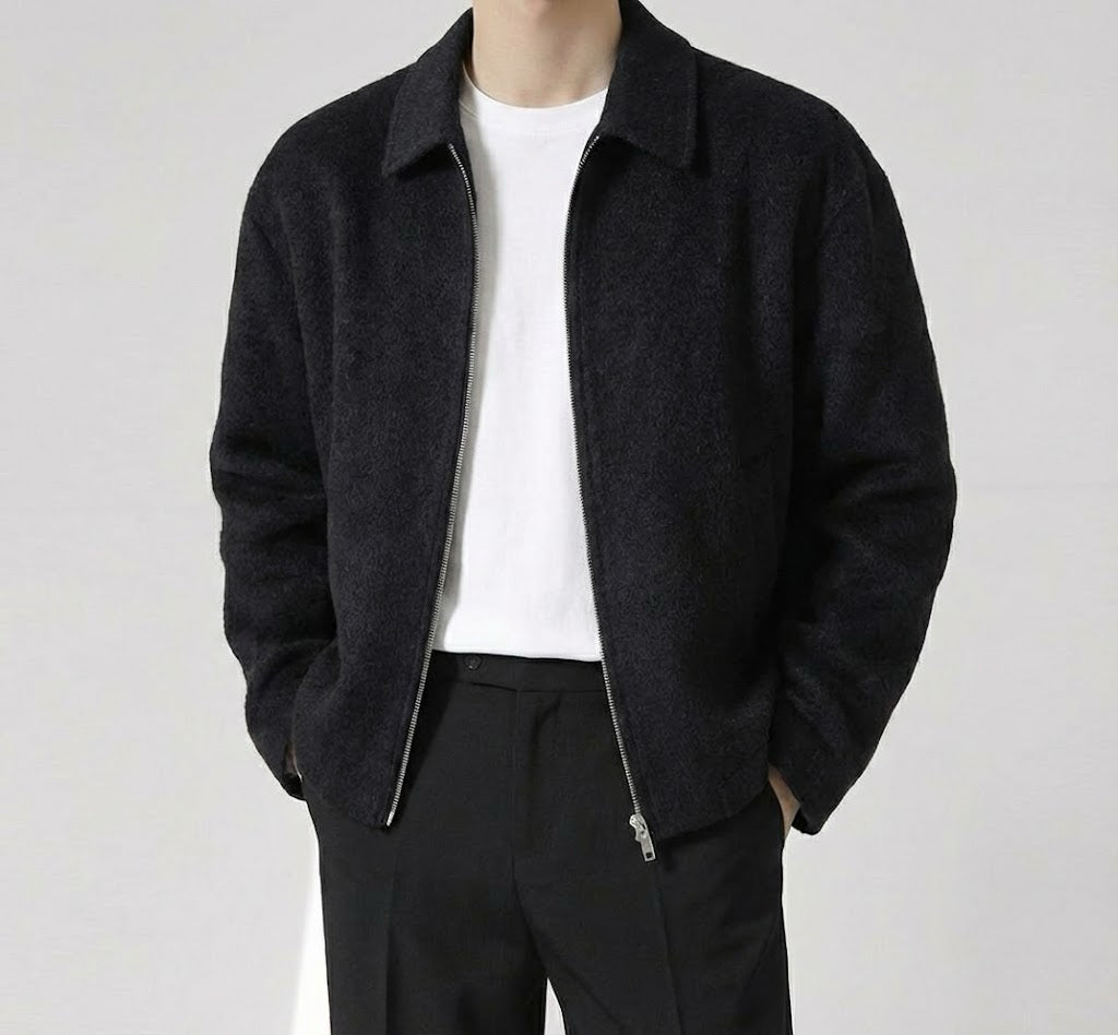 クラシックウールライクジップジャケット