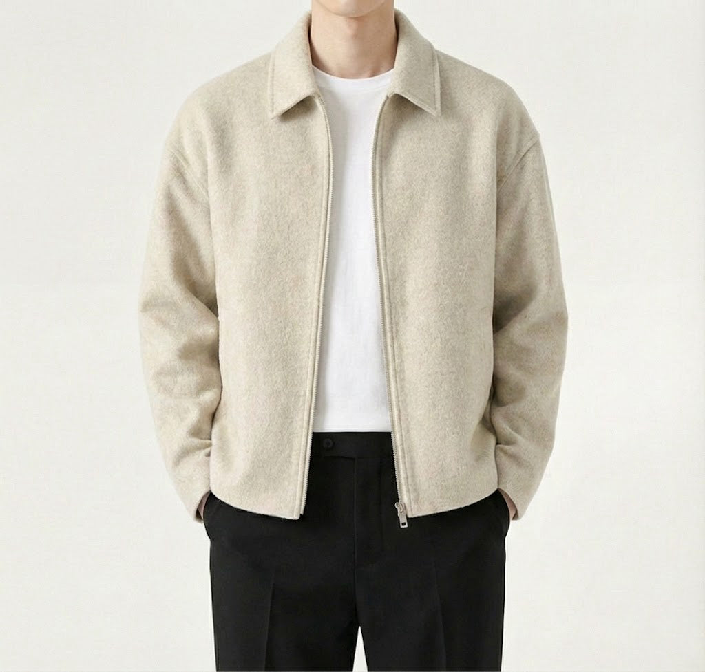 クラシックウールライクジップジャケット