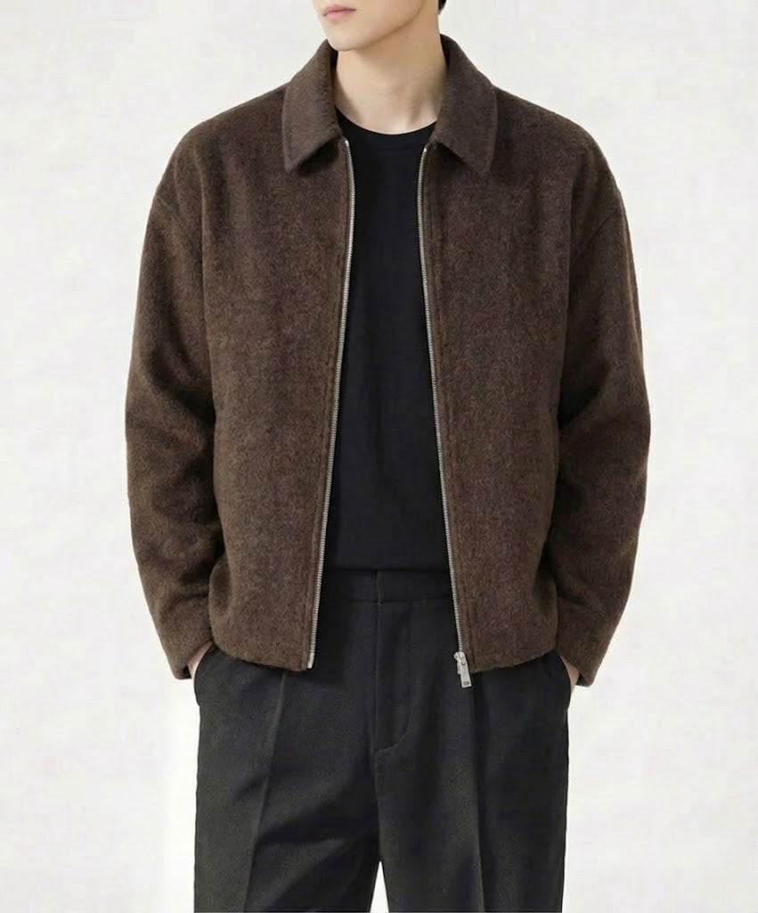 クラシックウールライクジップジャケット