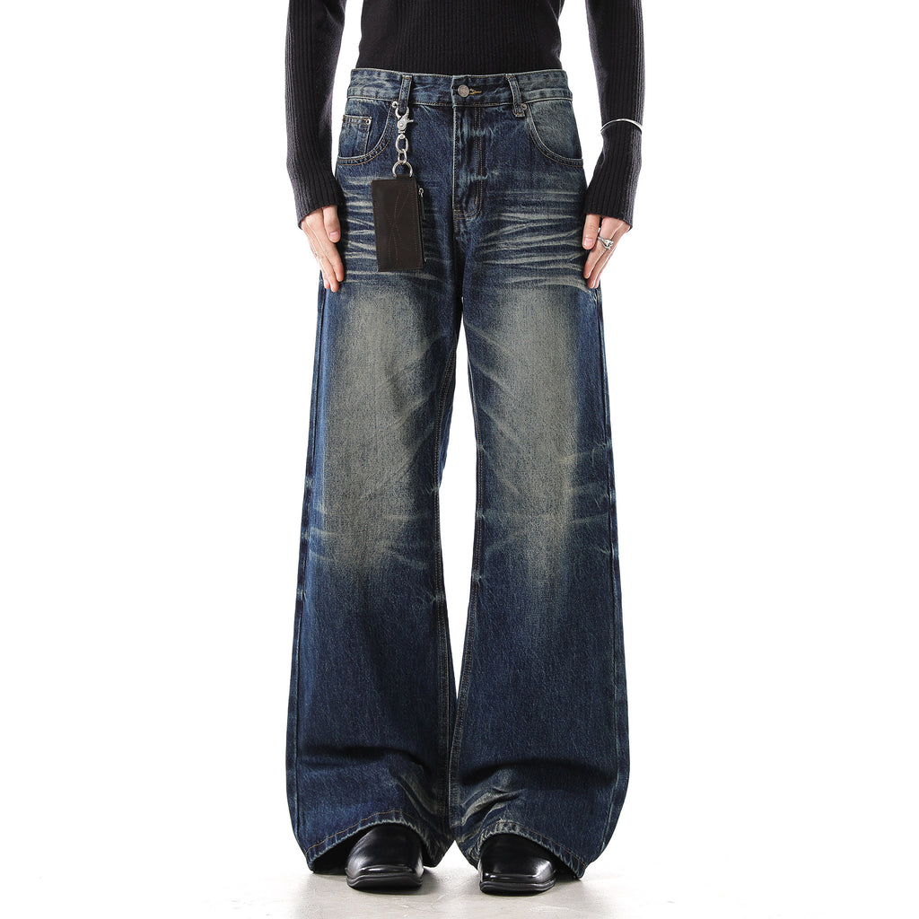 ヴィンテージウォッシュドバギーデニム