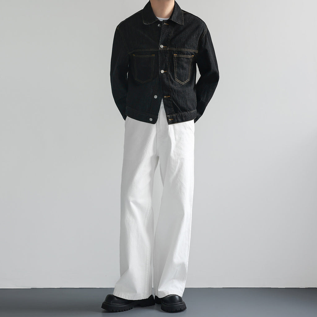 ヴィンテージライクショートデニムジャケット