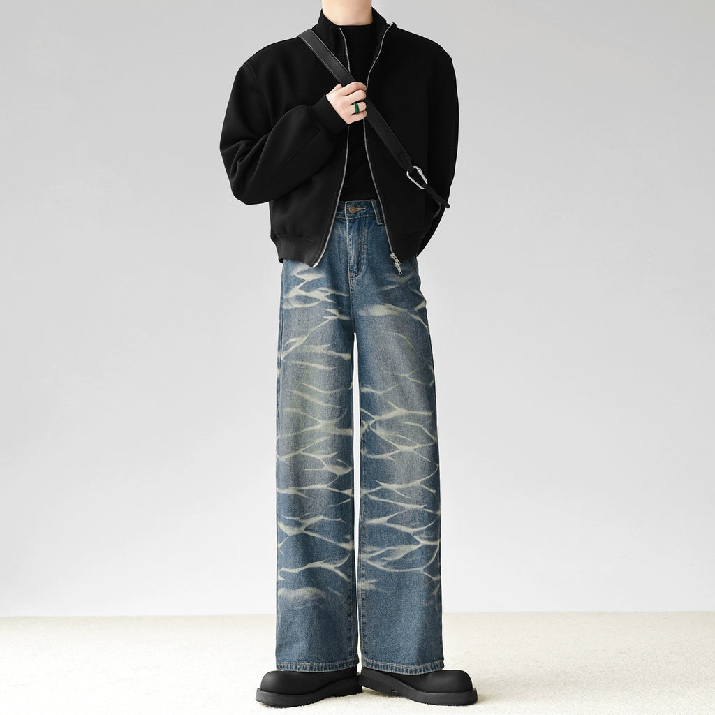 ウェーブウォッシュワイドデニム