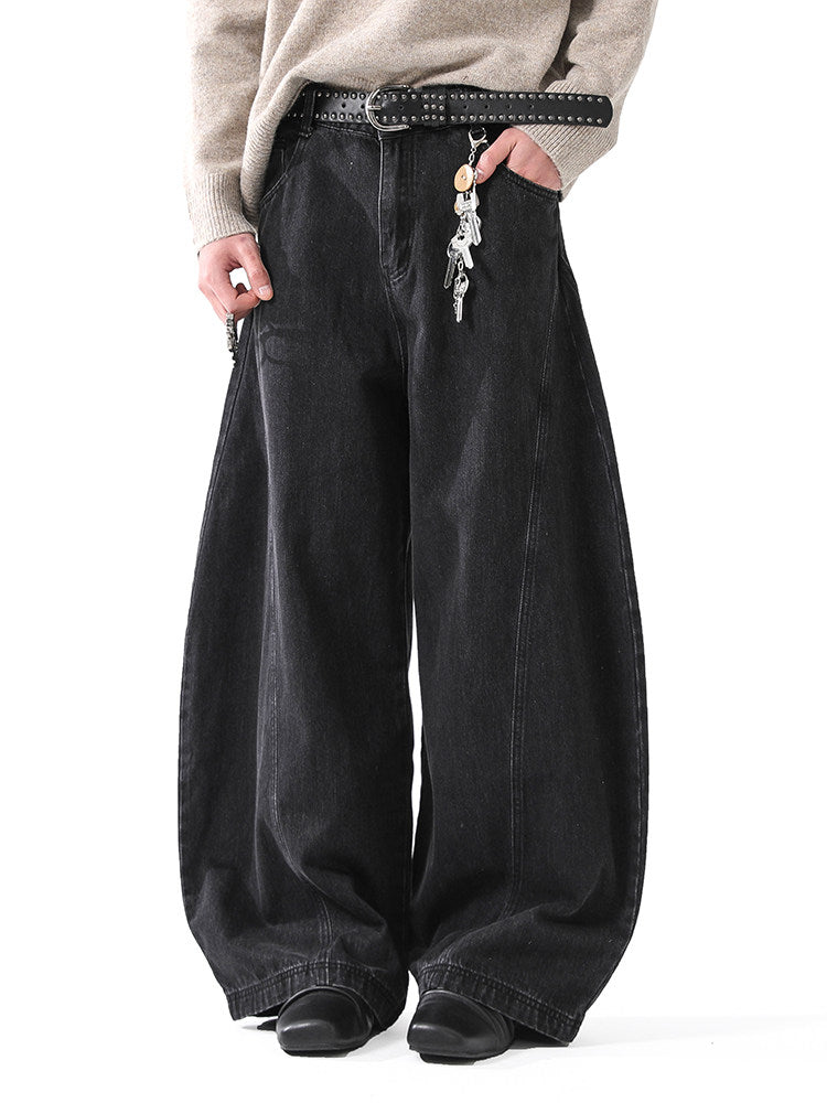 モードワイドブラックデニム