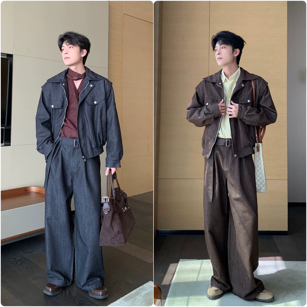 ルーズフィットデニムジャケット&デニムパンツ