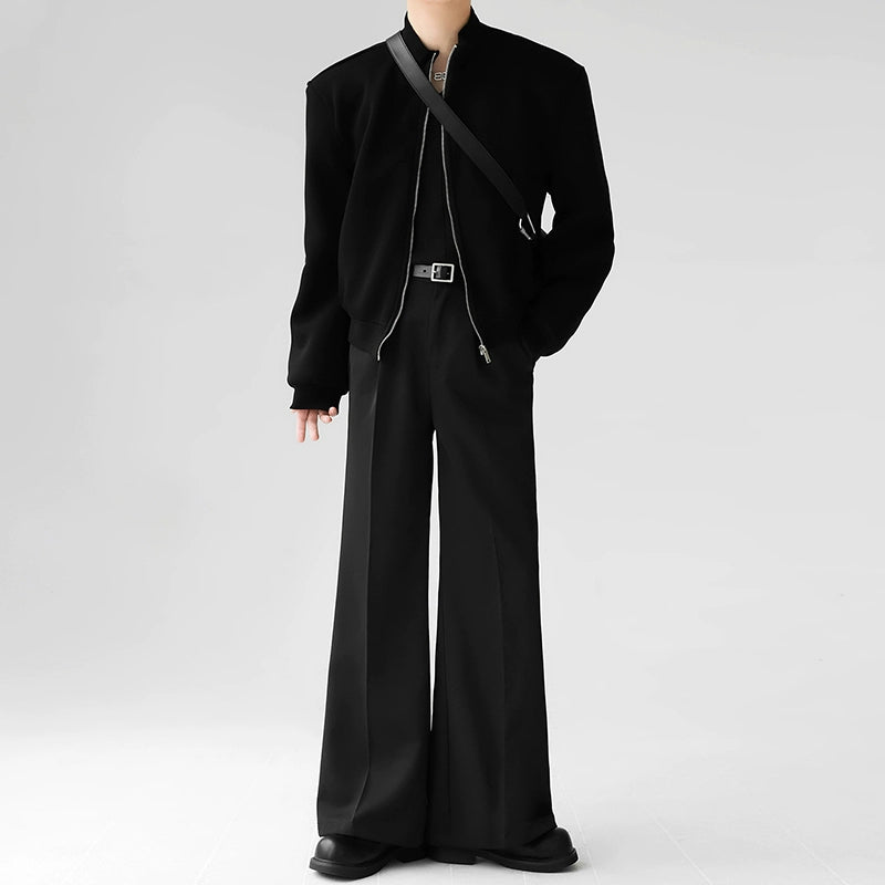 ストレートシルエットモードスラックスパンツ