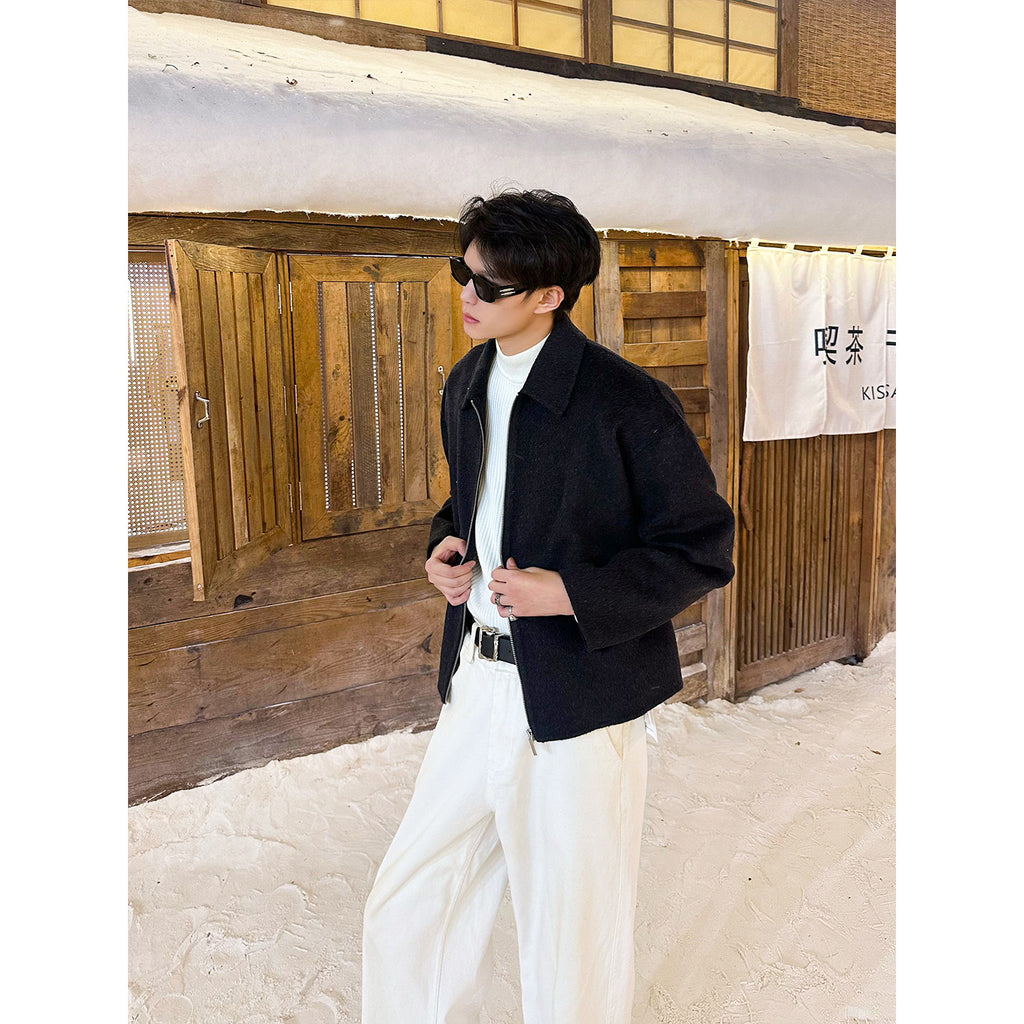 クラシックウールライクジップジャケット