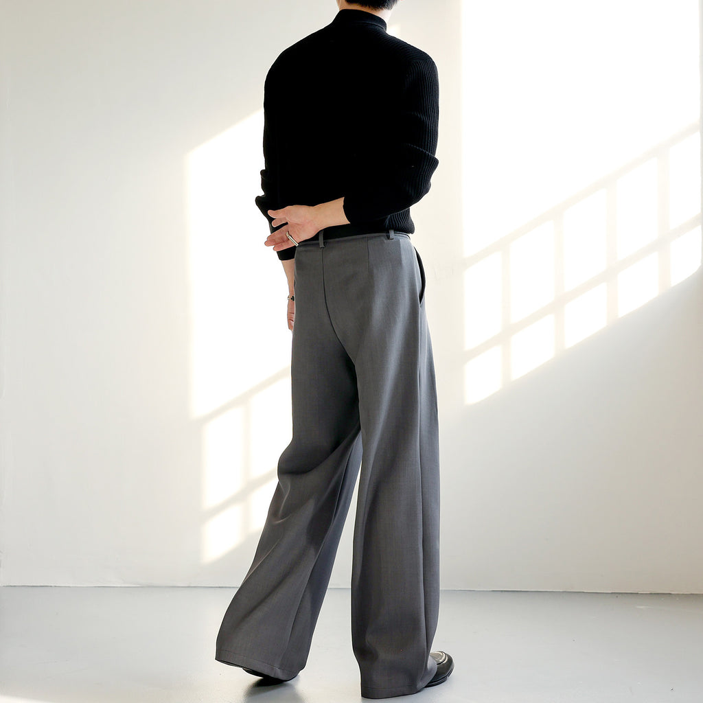 センタープレスワイドスラックス