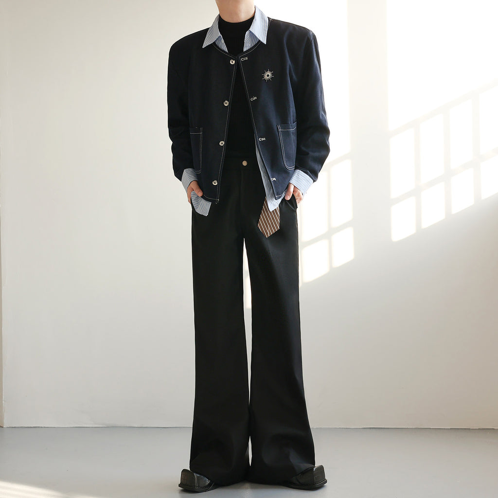 ネクタイアクセントワイドスラックス