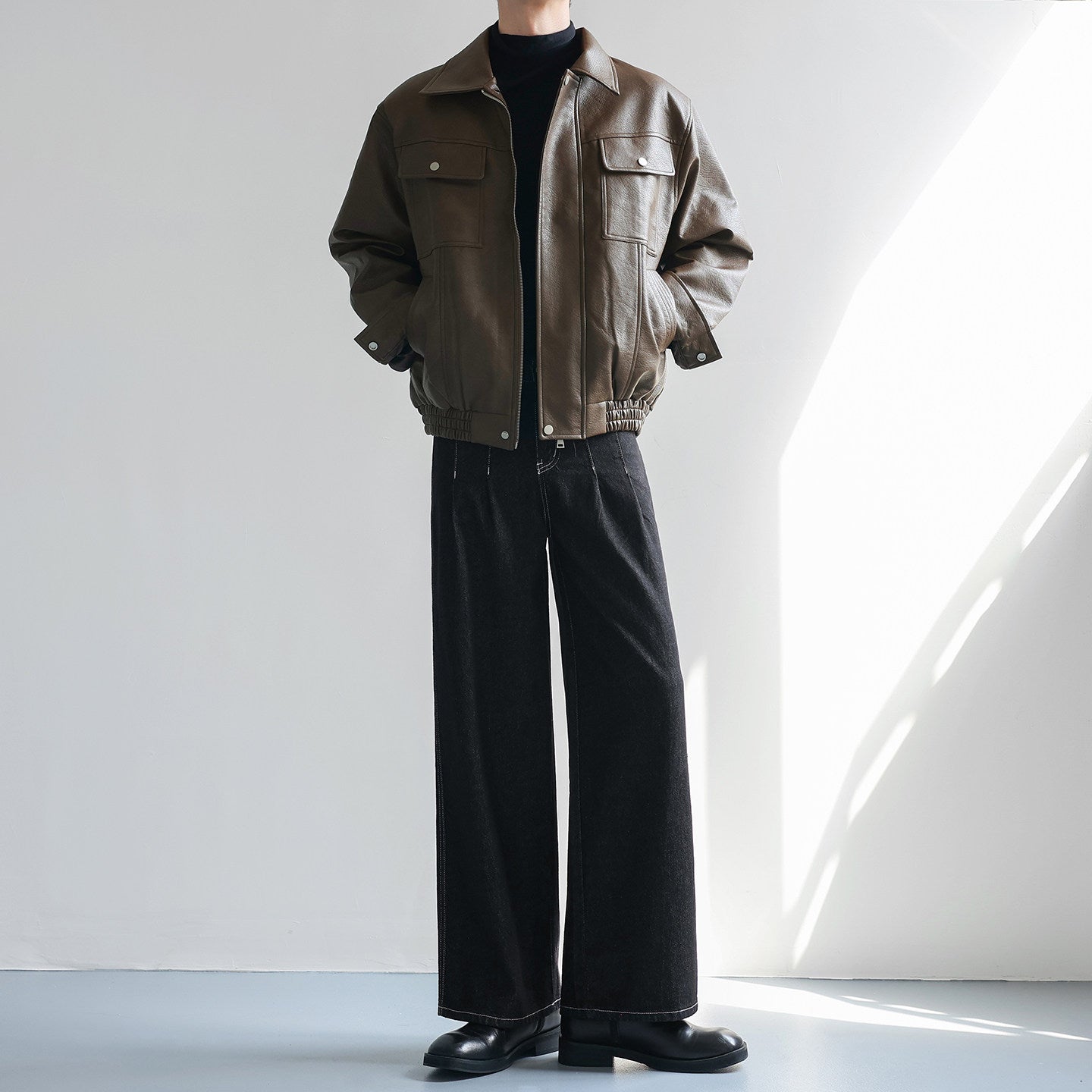 ミニマルフローワイドデニム