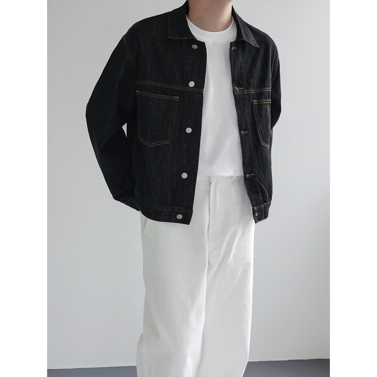 ヴィンテージライクショートデニムジャケット