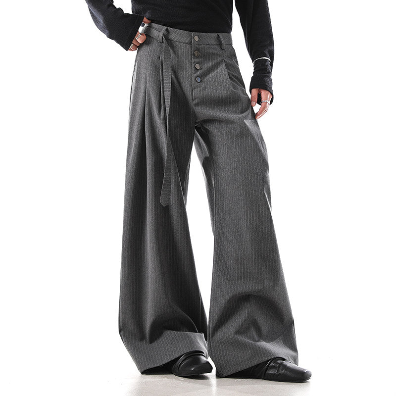 ピンストライプワイドフレアスラックス