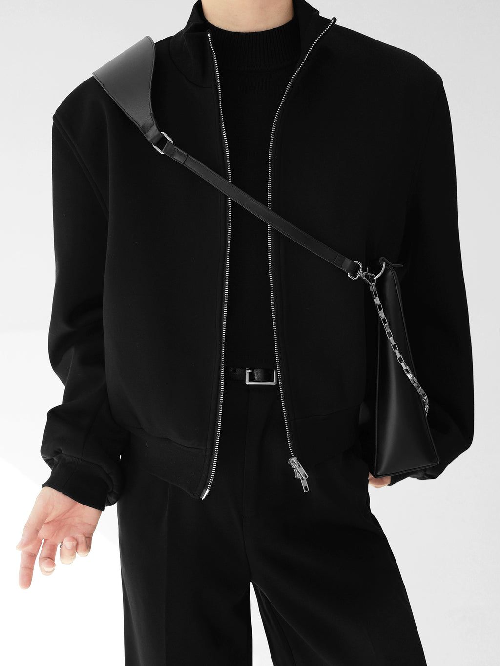 アーバンシルエットダブルジップライトスウェット