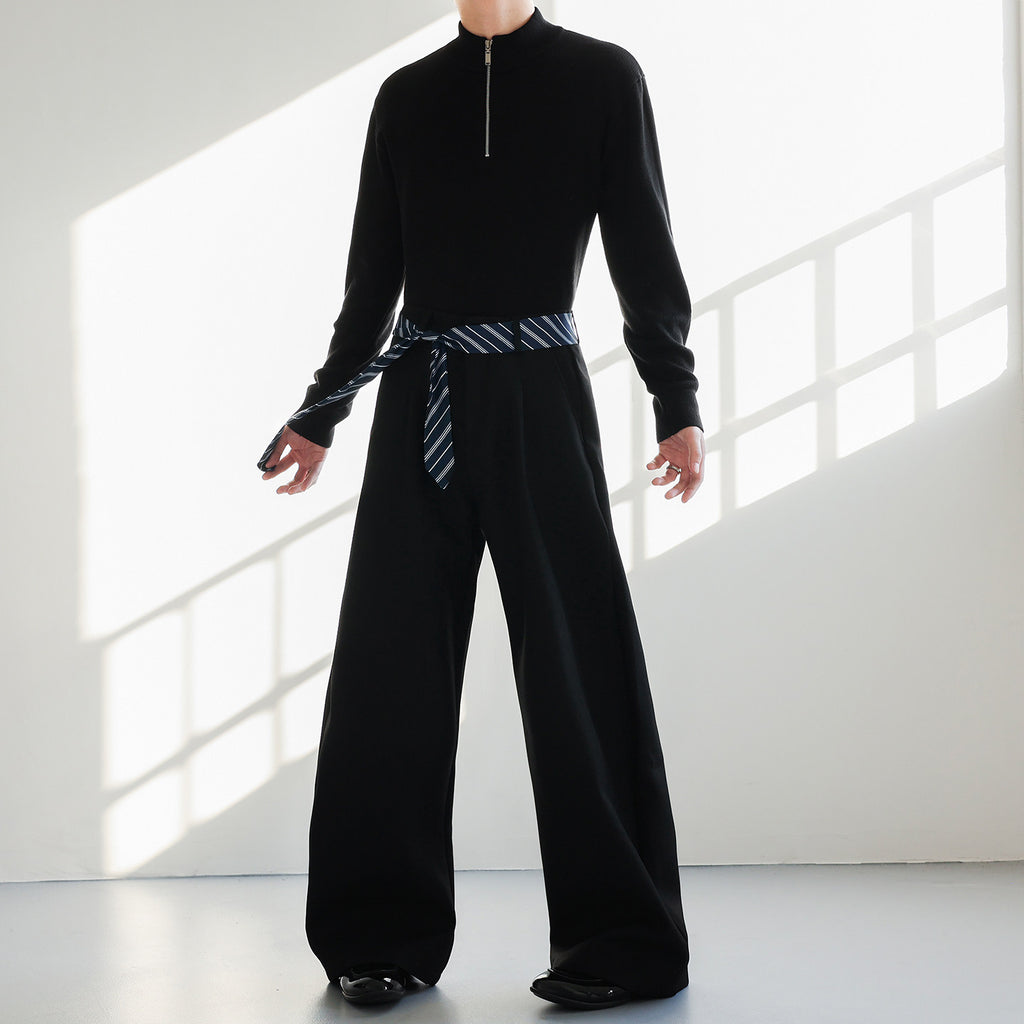 ネクタイディテールモードスラックス