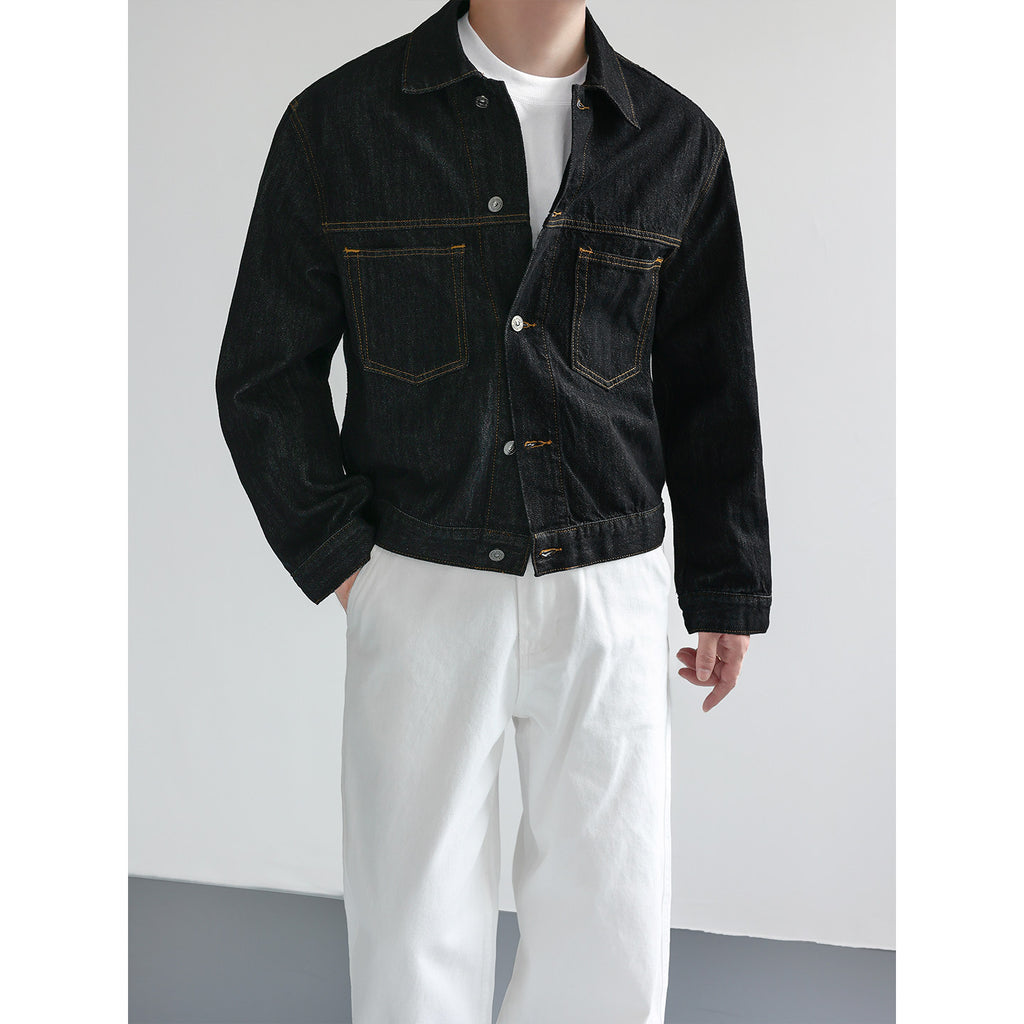 ヴィンテージライクショートデニムジャケット