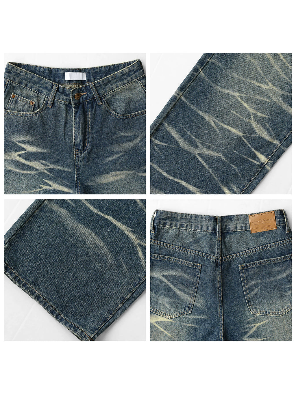 ウェーブウォッシュワイドデニム