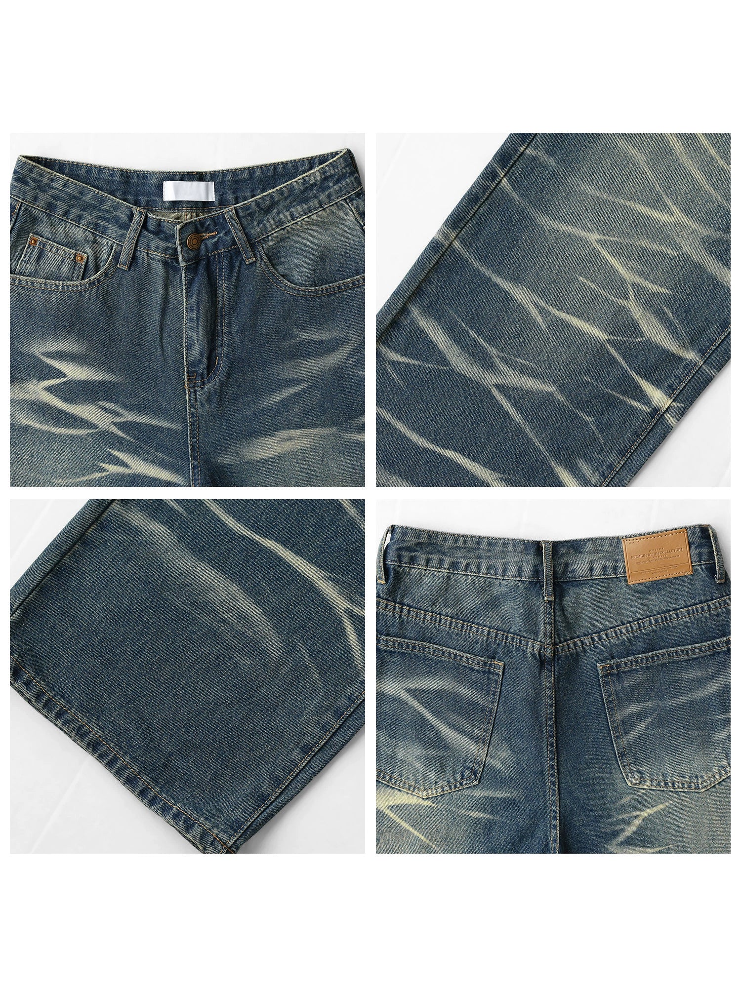 ウェーブウォッシュワイドデニム