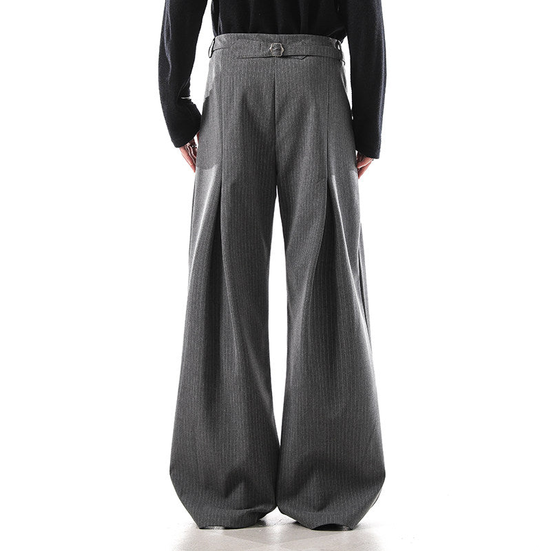 ピンストライプワイドフレアスラックス