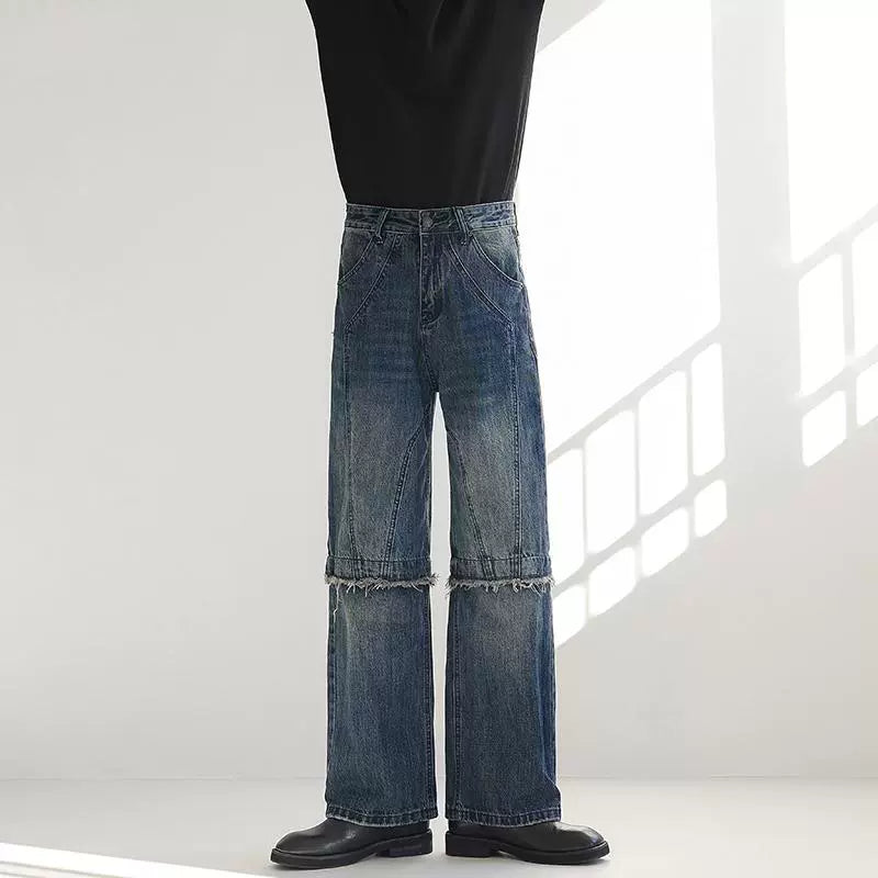 カットオフフリンジデニムパンツ