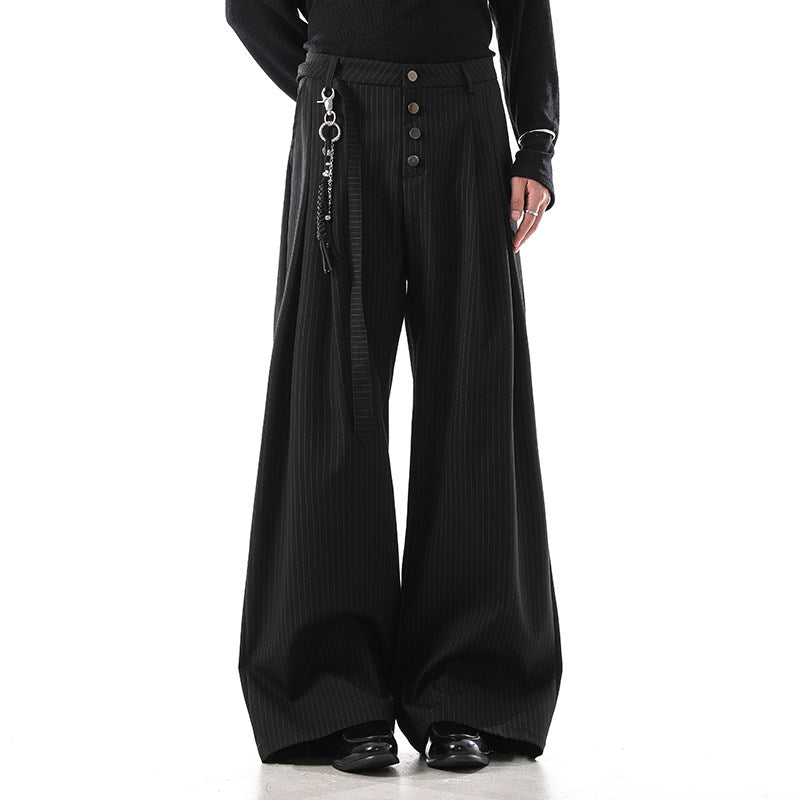 ピンストライプワイドフレアスラックス