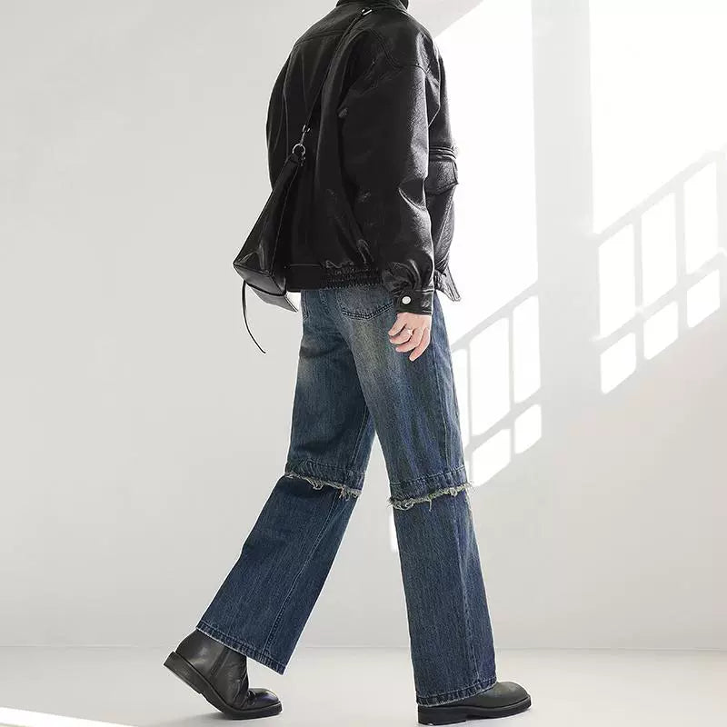 カットオフフリンジデニムパンツ