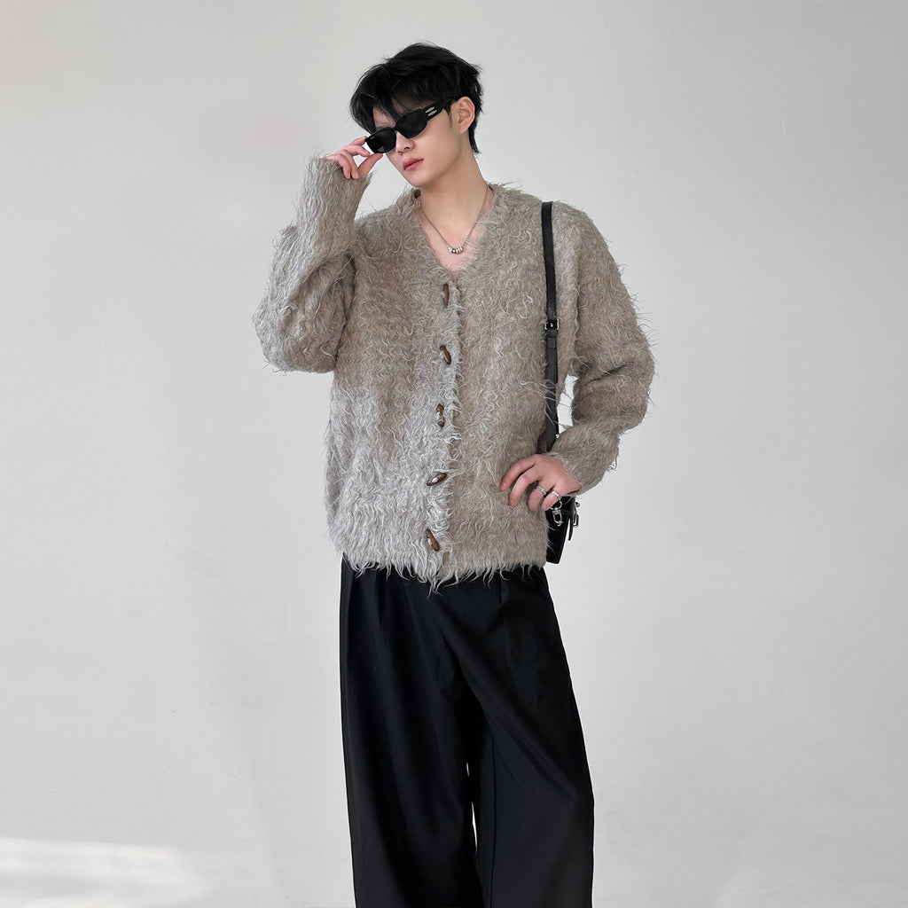 エアリーシャギーニットカーディガン