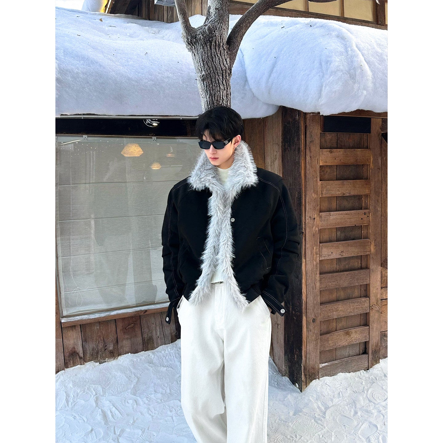 ソフトファーカラーブルゾン