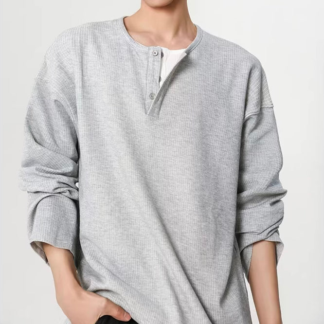 ルーズワッフルヘンリーロングティー