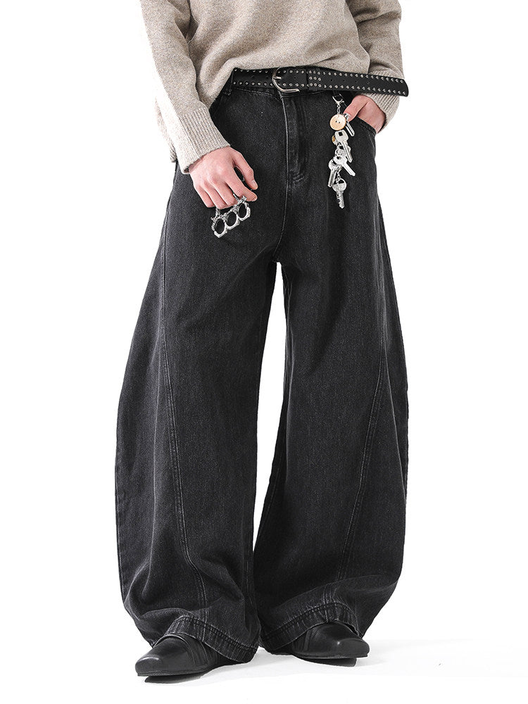 モードワイドブラックデニム