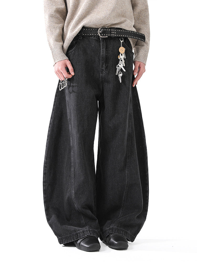 モードワイドブラックデニム