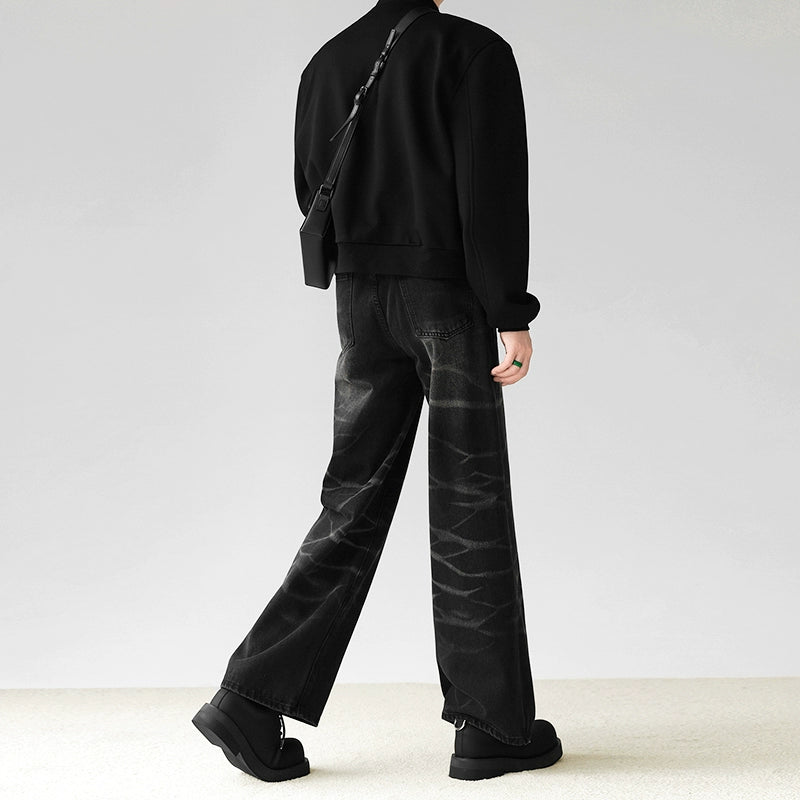 ウェーブウォッシュワイドデニム