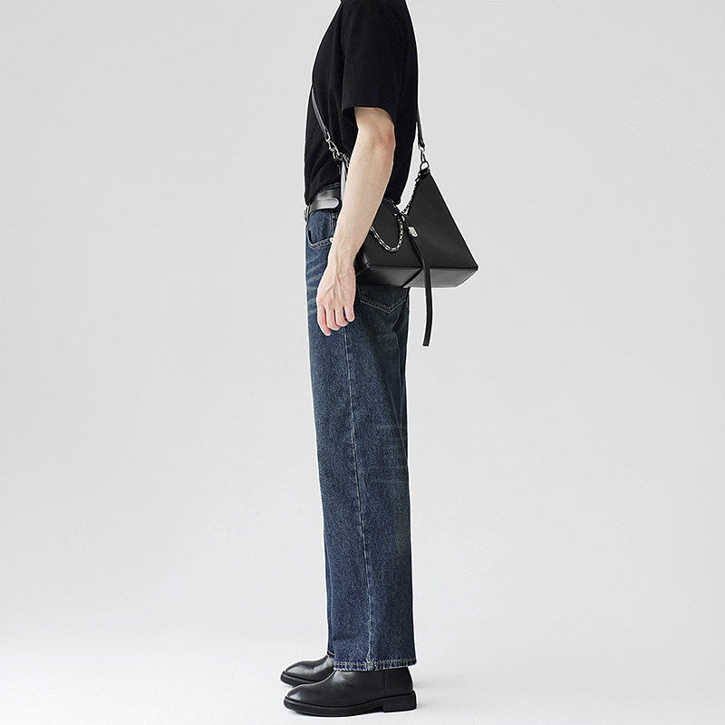 ディープトーンミニマルストレートデニム