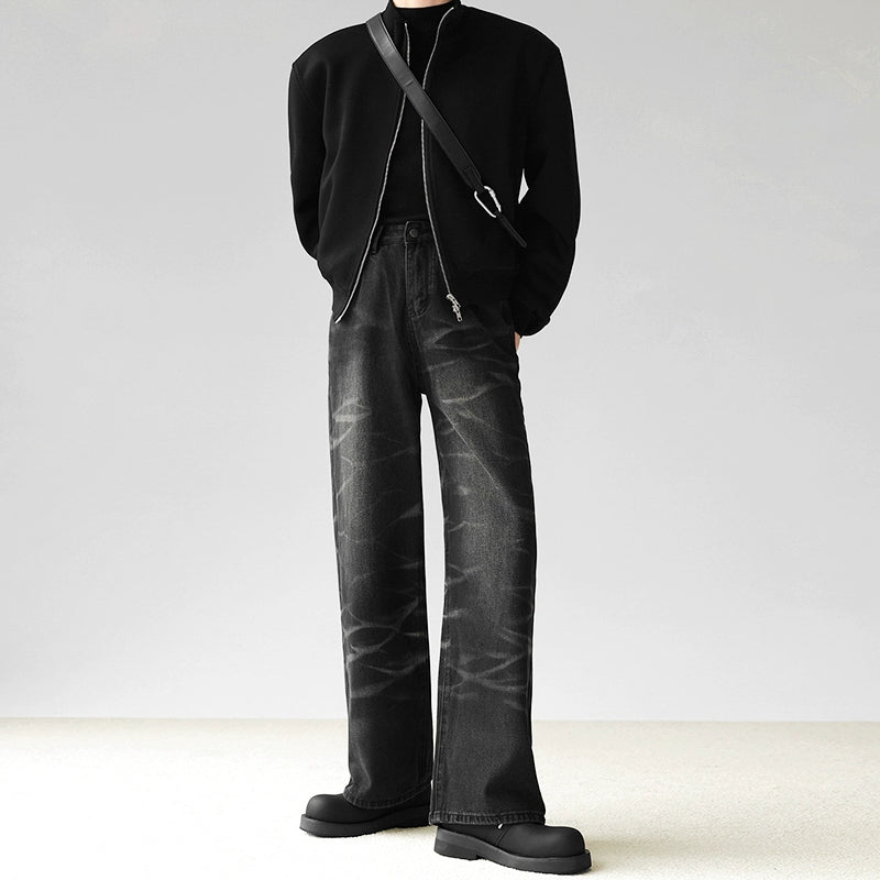 ウェーブウォッシュワイドデニム