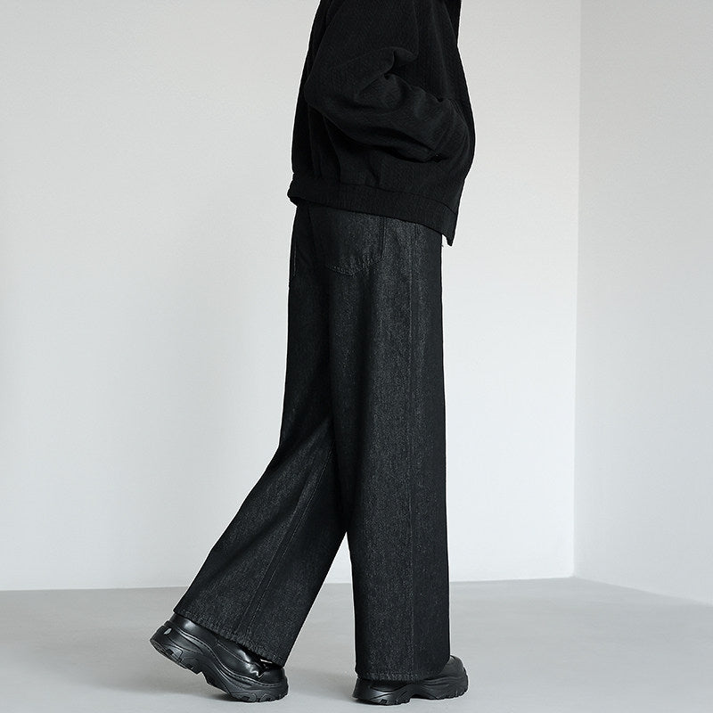 クラシックワイドストレートデニムパンツ