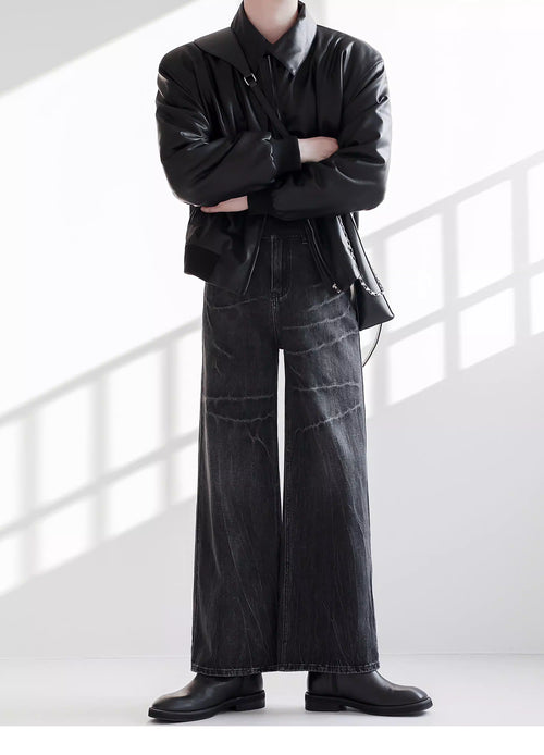 新品　SHERMER S3 BIKER JEANS 4ポケット　ブラックデニム クリーンフェードブラックデニム – SAREON