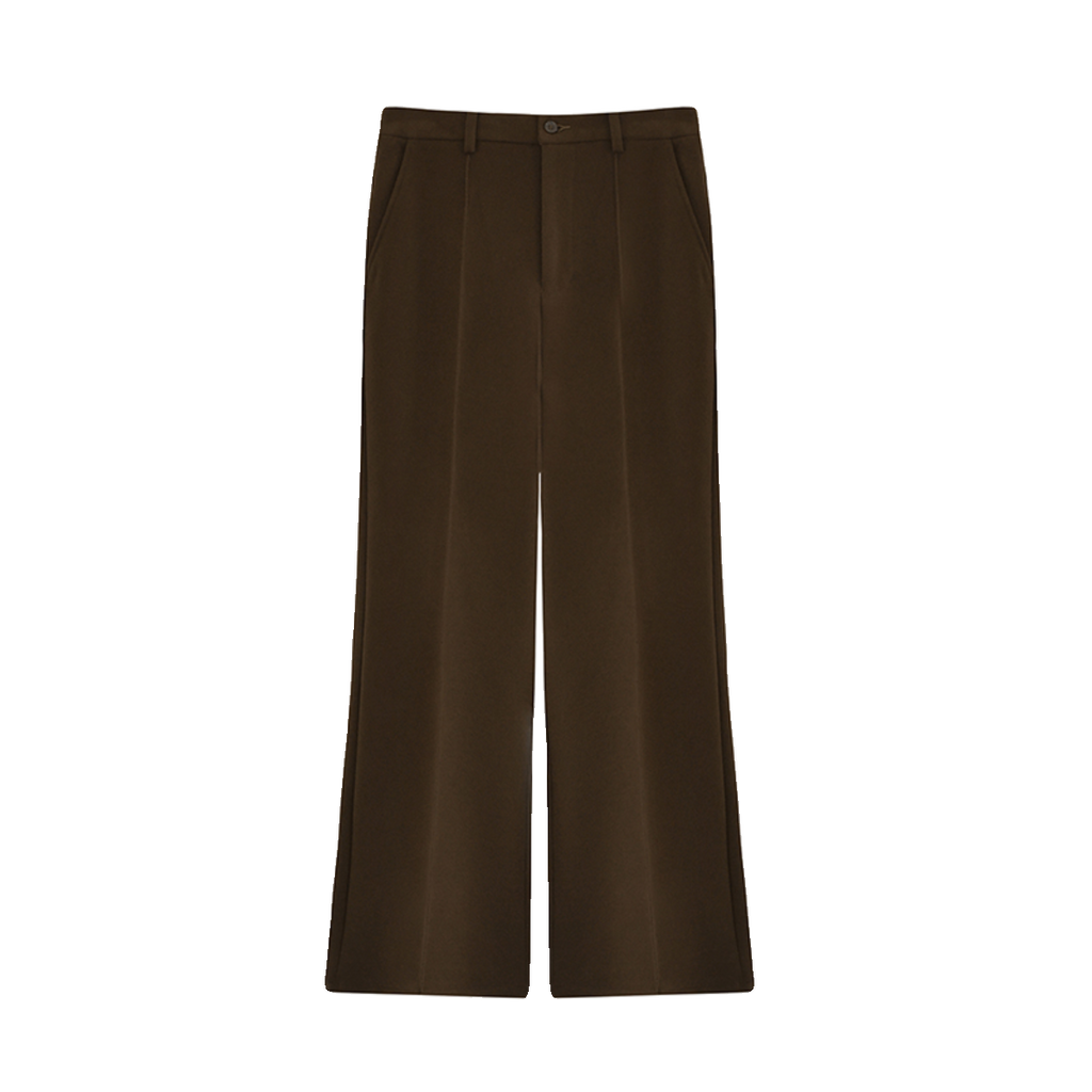 センタープレスワイドセミフレアスラックス