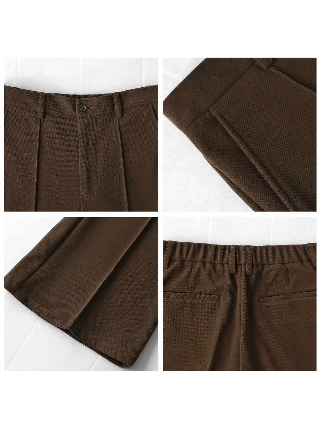 センタープレスワイドセミフレアスラックス