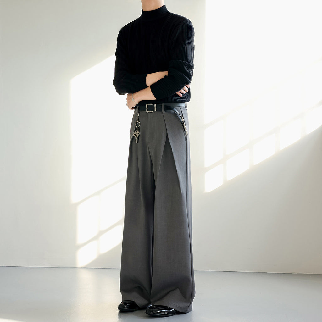 センタープレスワイドスラックス